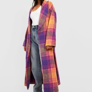 NWT Plaid Coat